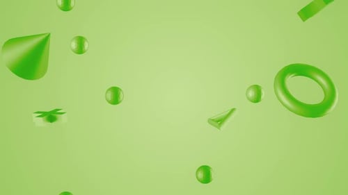 Geometrische Formen abstrakte grüne Hintergrundanimation