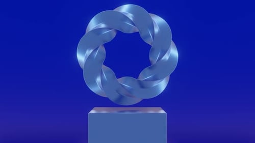 Modern Abstract Geometric Rotating Ring 3D Animation