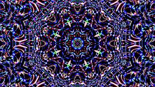 Dynamic Abstract Neon Kaleidoscope Pattern Background