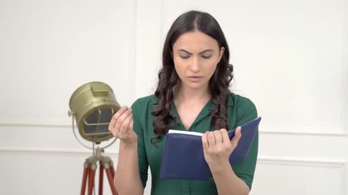 Indian woman reciting a poem
