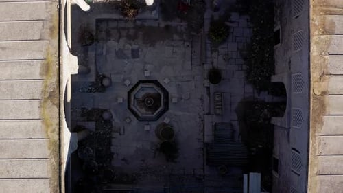 Mosque Courtyard And Roof Top View
