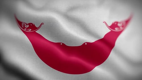 Realistic Easter Island Flag Waving Seamless Loop