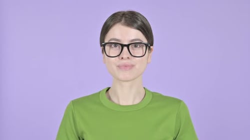 Enthusiastic Woman Gives Two Thumbs Up Approval
