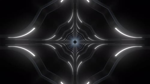 4k Black White Neon Pattern 10