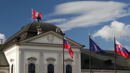 Close up from The Presidents (or Grassalkovich) palace in Bratislava