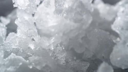 Close-Up of Crushed Ice with Zoom