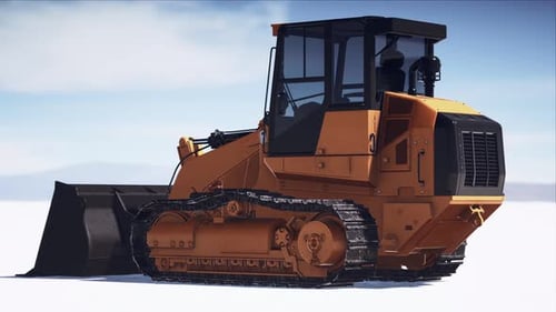 Máquina niveladora de carreteras en Salt Desert Road