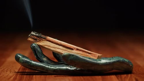 Aromatherapy Burning Incense Stick Closeup