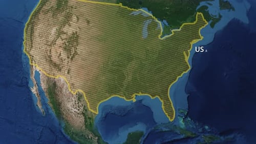 Animated Globe Zoom into USA Map with Miami City Locator