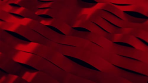 Fluid Red Abstract Waving Ribbons Motion Background