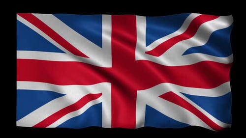 Seamless Waving Union Jack Flag Animation for Patriotic Events