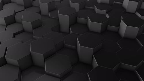 Fondo hexagonal negro Seamless Loop V2