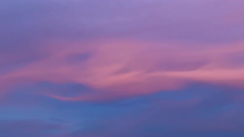 Panoramic View of Cloudscape During a Colorful Sunset or Sunrise
