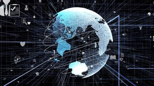 Global online internet network and internet of things IOT concept