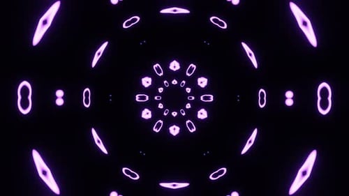 Hypnotic Purple Geometric Mandala Loop Animation