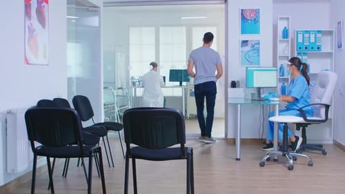 Private Modern Hospital Reception and Waiting Area