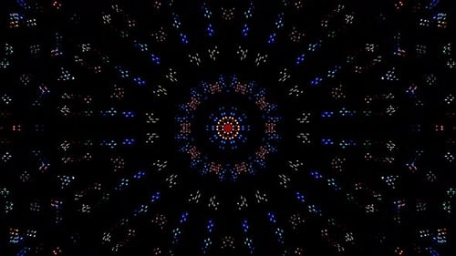 abstract lines colorful light shining round shape in center, black background