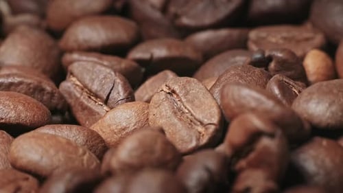Close Up View of Roasted Coffee Beans