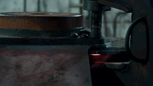 Heavy Industry Welder Welds Metal Parts for Car Repair