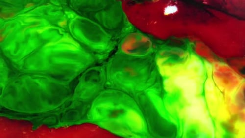 Abstract Paint Swirling Liquid Explosion