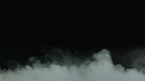 Undulating Wispy Smoke on a Black Background