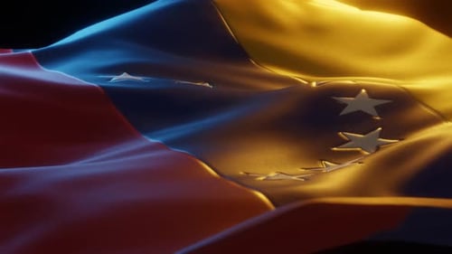 Realistic Waving Flag of Venezuela 3D Animation