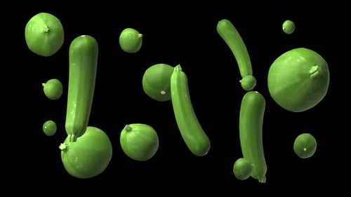 Zucchini, grünes Kürbisgemüse mit Alphakanal