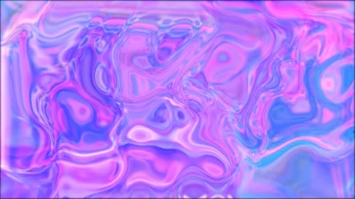 Abstract Fluid Iridescent Pink Purple Liquid Background Loop