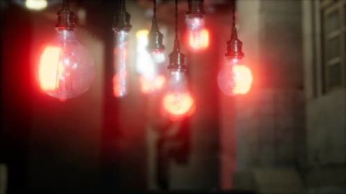 Old Retro Vintage Incandescent Light Bulb