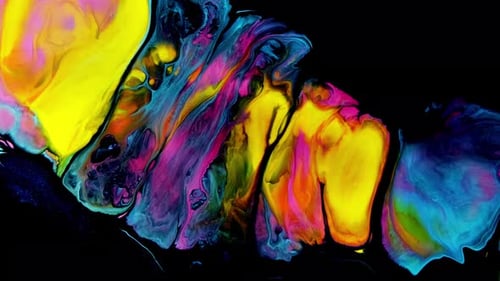 Gros plan de différentes couleurs mélangées