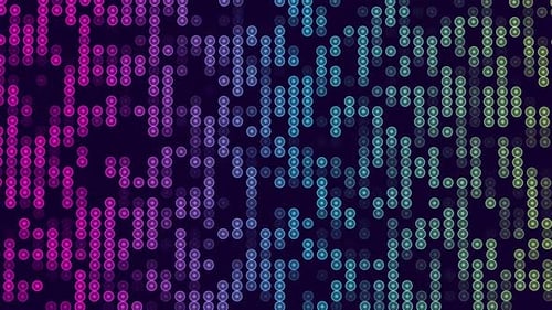 Colorful Technology Shape Circle Particle Background Animated