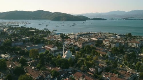 Summer Day in Fethiye Marina Taken with Drone