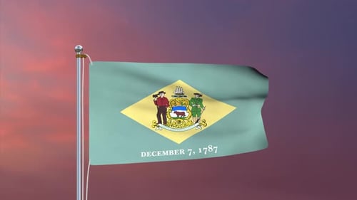Bandera de Delaware 4k