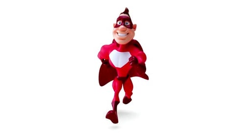 Fun 3D cartoon fun superhero