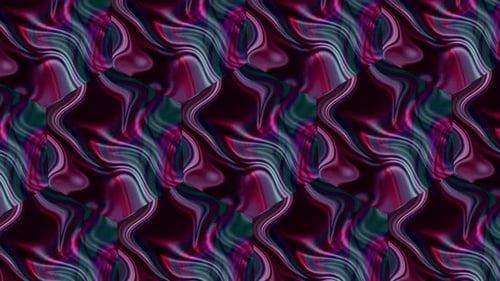 Abstract pink cyan Hexagon Spinning Shiny Liquid Animated Background