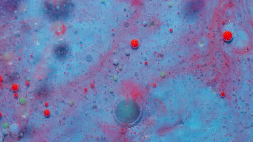 Abstract Bubbles with Red, Green, and Blue Colors