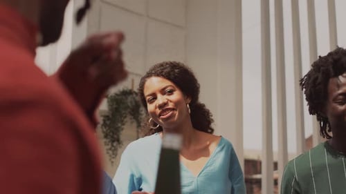Fancy Young People Dancing at Terrace Party
