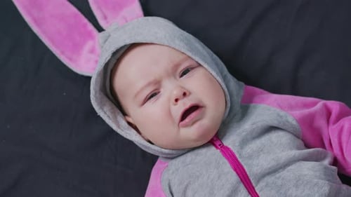 Little Baby Crying. Cry, Scream Cries Loudly.