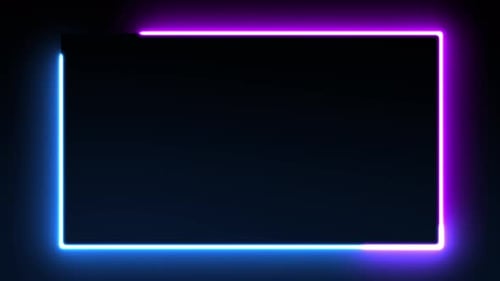 Dynamic Neon Rectangle Frame Border Loop