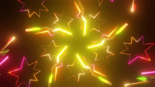 Strobe Star Shape Trendy Surreal Futuristisch Mehrfarbig Psychedelic Hypnotic VJ Seamless Loop