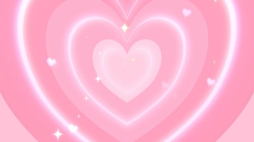 Cartoon Pink Heart Pop