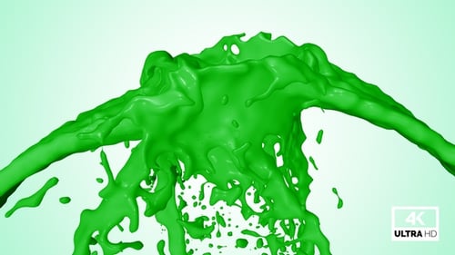 Green Paint Splash Collision