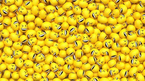 Falling Laughing Emojis Background Animation