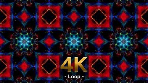 Colorful Shape Art Kaleidoscope 4K Loop 01