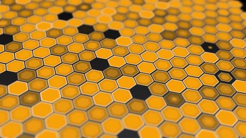 Hexagonal Background Orange