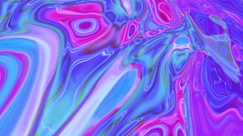 Abstract Fluid Motion Background Loop in Vibrant Neon Colors