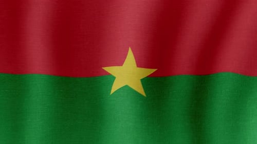 Burkina Faso Flag Waving Loop Animation