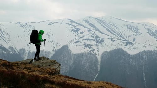 Wanderer mit Rucksack