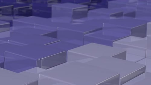 4k Animated Metal Plastic Cubes Pantone 2022 Color of the Year Very Peri Seamless Loop