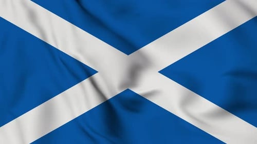 Waving Scottish National Flag Loop